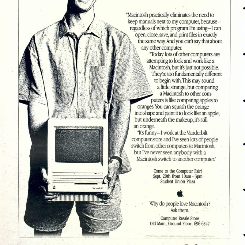 Apple Macintosh ad from Mac Weekly, Sept 14, 1990